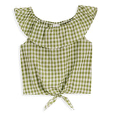 <img src="Green-White-Gingham-Ruffle-Yoke-Knot-Hem-Tank.jpg" alt="Green White Gingham Ruffle Yoke Knot Hem Tank" loading="lazy">