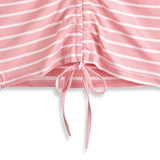 <img src="White-Pink-Stripe-Tie-Front-V-Neck-Tee.jpg" alt="White Pink Stripe Tie Front V-Neck Tee" loading="lazy">
