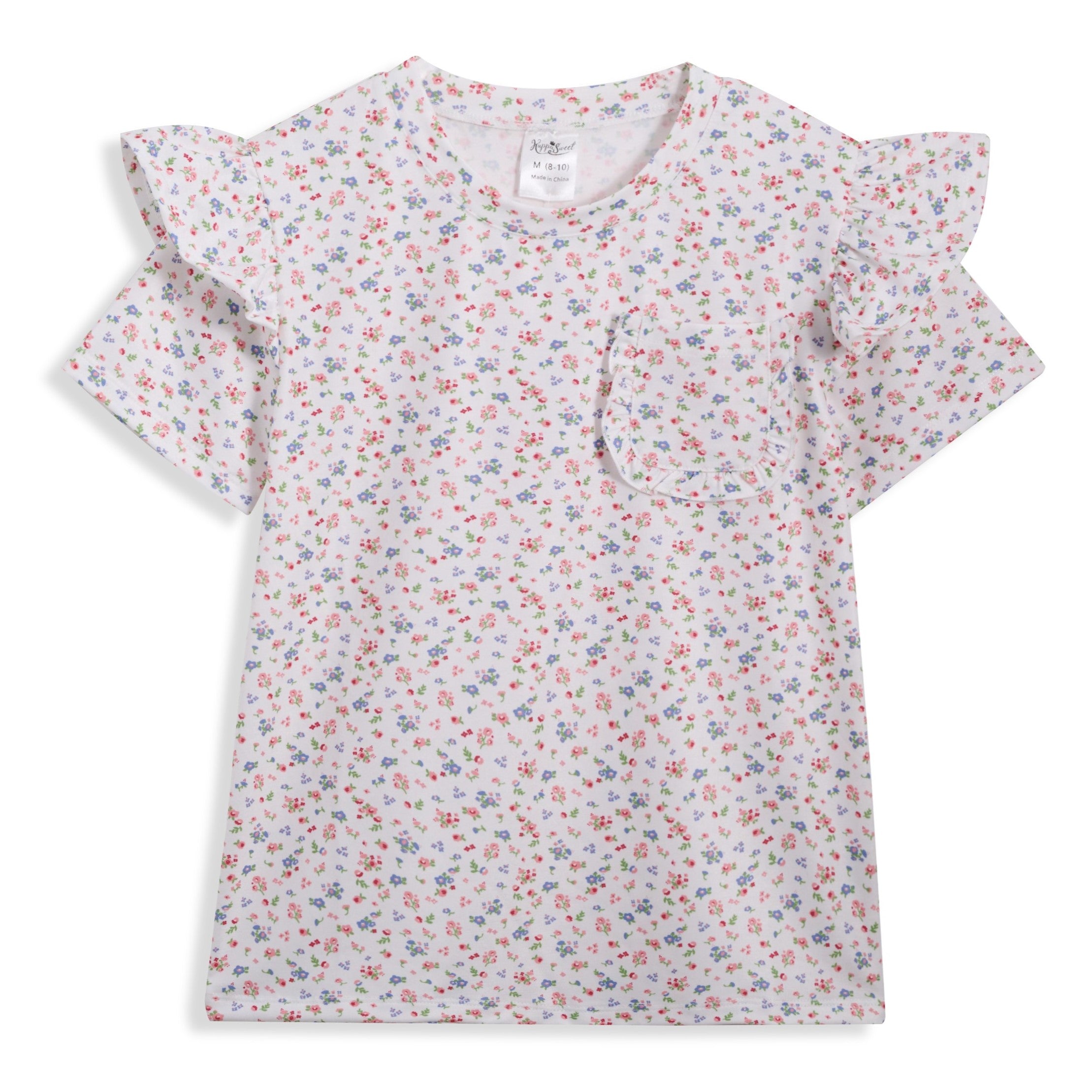 <img src="White-Blue-Floral-Pocket-Flutter-Sleeve-Top.jpg" alt="White Blue Floral Pocket Flutter-Sleeve Top" loading="lazy">