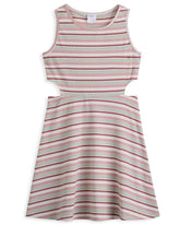 <img src="White-Pink-Stripe-Cut-Out-A-Line-Dress.jpg" alt="White Pink Stripe Cut-Out A-Line Dress" loading="lazy">
