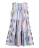 <img src="Blue-Rainbow-Stripe-Tiered-Sleeveless-V-Neck-Dress.jpg" alt="Blue Rainbow Stripe Tiered Sleeveless V-Neck Dress" loading="lazy">