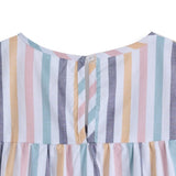 <img src="Blue-Rainbow-Stripe-Tiered-Sleeveless-V-Neck-Dress.jpg" alt="Blue Rainbow Stripe Tiered Sleeveless V-Neck Dress" loading="lazy">