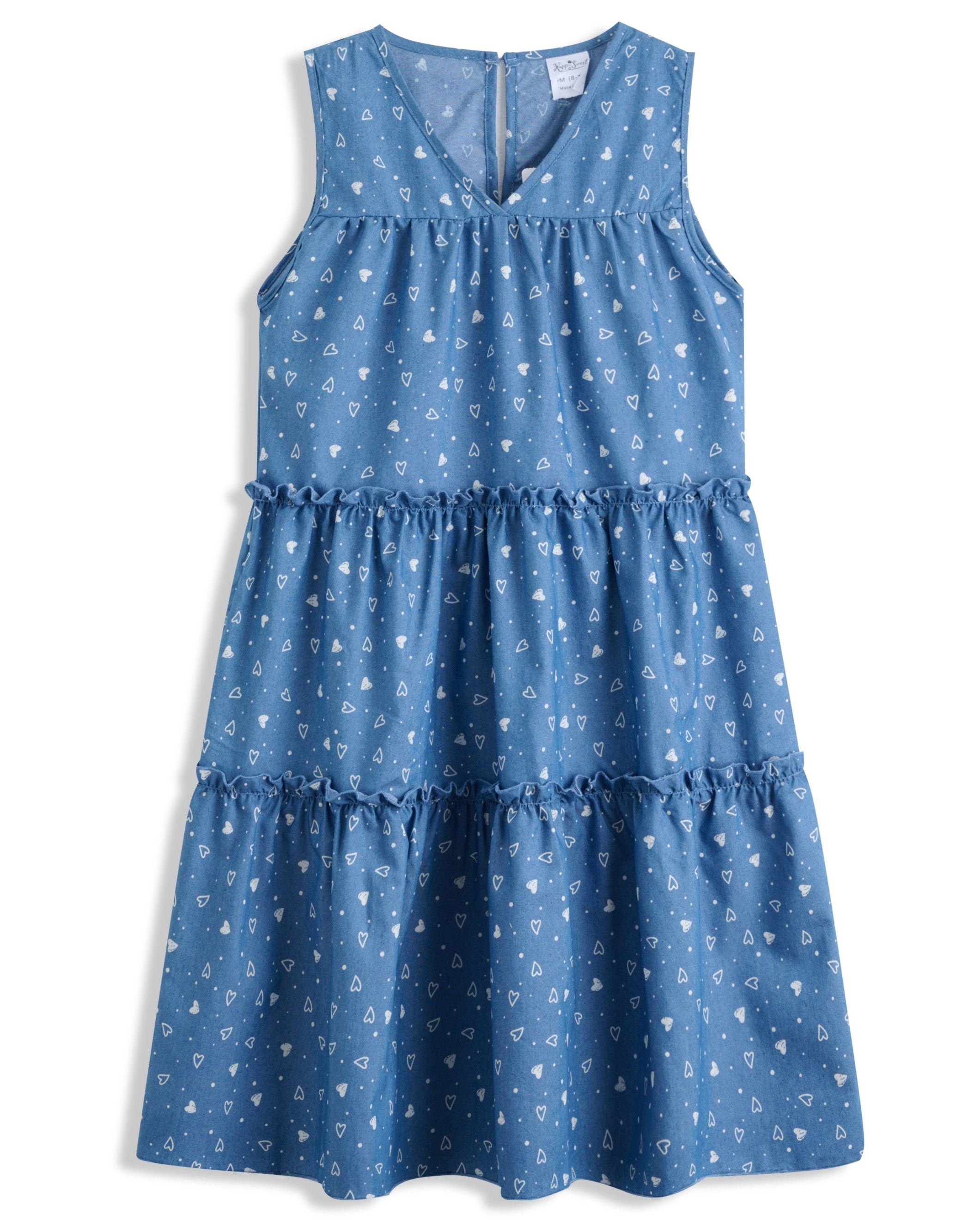 <img src="Blue-Denim-Heart-Tiered-Sleeveless-V-Neck-Dress.jpg" alt="Blue Denim Heart Tiered Sleeveless V-Neck Dress" loading="lazy">