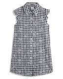 <img src="Black-White-Gingham-Floral-Embroidered-Flutter-Sleeve-Shirt-Dress.jpg" alt="Black White Gingham Floral Embroidered Flutter-Sleeve Shirt Dress" loading="lazy">