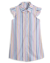 <img src="Blue-Rainbow-Stripe-Flutter-Sleeve-Shirt-Dress.jpg" alt="Blue Rainbow Stripe Flutter Sleeve Shirt Dress" loading="lazy">