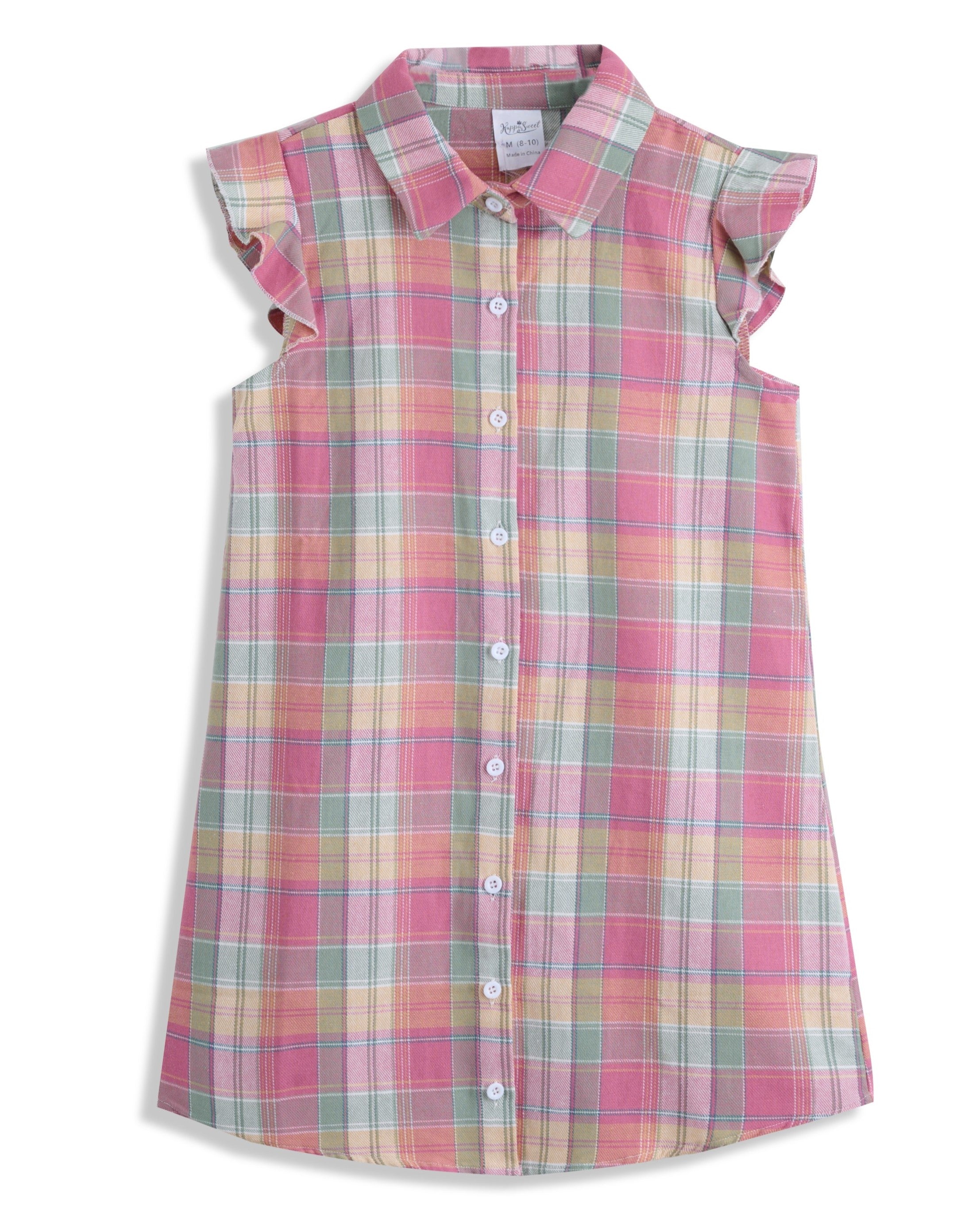 <img src="Pink-Yellow-Plaid-Flutter-Sleeve-Shirt-Dress.jpg" alt="Pink Yellow Plaid Flutter Sleeve Shirt Dress" loading="lazy">