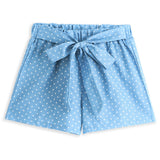 <img src="Light-Denim-White-Dot-Tie-Front-Shorts.jpg" alt="Light Denim White Dot Tie Front Shorts" loading="lazy">
