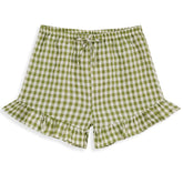 <img src="White-Green-Gingham-Ruffle-Hem-Shorts.jpg" alt="White Green Gingham Ruffle-Hem Shorts" loading="lazy">