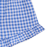 <img src="White-Blue-Gingham-Ruffle-Hem-Shorts.jpg" alt="White Blue Gingham Ruffle-Hem Shorts" loading="lazy">