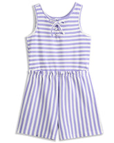 <img src="White-Purple-Stripe-Tie-Front-Sleeveless-Romper.jpg" alt="White Purple Stripe Tie-Front Sleeveless Romper" loading="lazy">