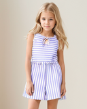 <img src="White-Purple-Stripe-Tie-Front-Sleeveless-Romper.jpg" alt="White Purple Stripe Tie-Front Sleeveless Romper" loading="lazy">