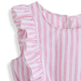 <img src="Pink-White-Stripe-Ruffle-Front-Romper.jpg" alt="Pink White Stripe Ruffle Front Romper" loading="lazy">