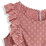 <img src="Red-White-Gingham-Daisy-Ruffle-Front-Romper.jpg" alt="Red White Gingham Daisy Ruffle-Front Romper" loading="lazy">