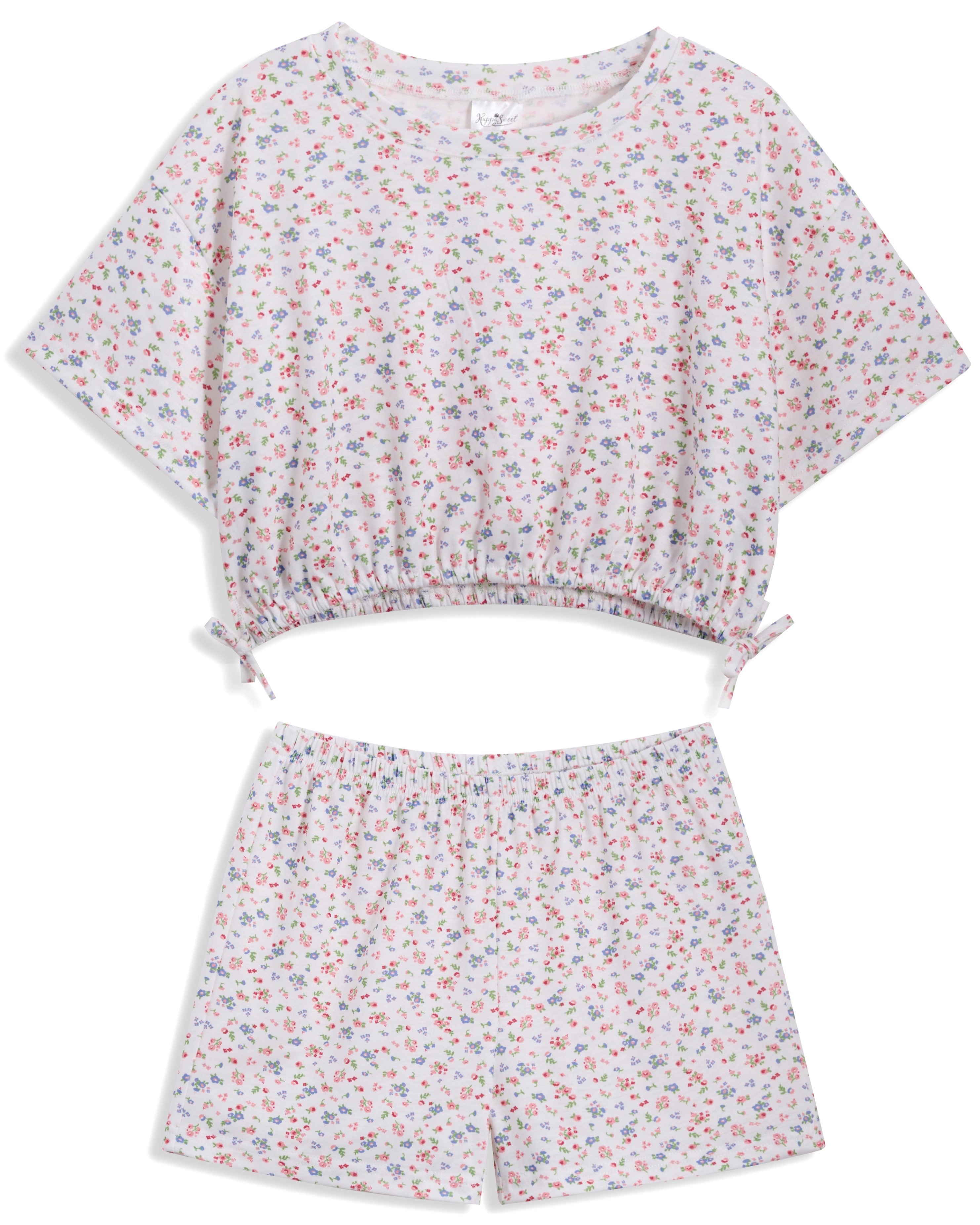 <img src="White-Floral-Side-Tie-Short-Sleeve-Top-Shorts.jpg" alt="White Floral Side Tie Short Sleeve Top Shorts" loading="lazy">