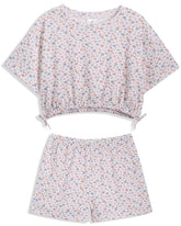 <img src="White-Floral-Side-Tie-Short-Sleeve-Top-Shorts.jpg" alt="White Floral Side Tie Short Sleeve Top Shorts" loading="lazy">