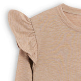 <img src="Khaki-Ruffle-Accent-Pocket-Long-Sleeve-Top.jpg" alt="Khaki Ruffle Accent Pocket Long-Sleeve Top" loading="lazy">