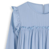 <img src="Blue-Tiered-Ruffle-Sleeve-Shift-Dress.jpg" alt="Blue Tiered Ruffle Sleeve Shift Dress" loading="lazy">