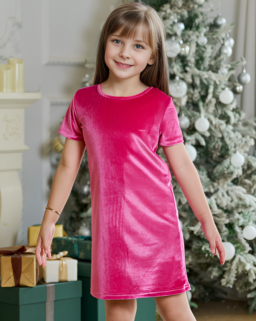 <img src="Hot-Pink-Velvet-Short-Sleeved-Shift-Dress.jpg" alt="Hot Pink Velvet Short Sleeved Shift Dress" loading="lazy">