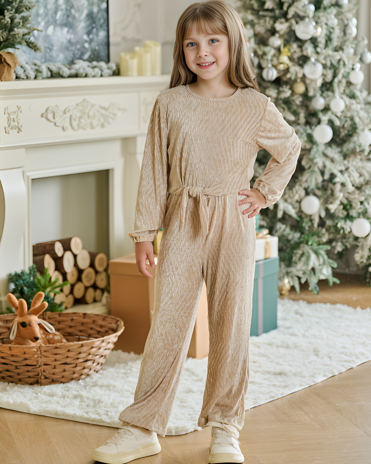 <img src="Ivory-Glitter-Ribbed-Velvet-Long-Sleeves-Tie-Front-Jumpsuit.jpg" alt="Ivory Glitter Ribbed Velvet Long Sleeves Tie Front Jumpsuit" loading="lazy">