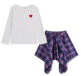 <img src="White-Heart-Embroidery-Long-Sleeves-Top-Purple-Plaid-Handkerchief-Skirt.jpg" alt="White Heart Embroidery Long Sleeves Top Purple Plaid Handkerchief Skirt" loading="lazy">