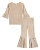 <img src="Ivory-Ribbed-Velvet-Trumpet-Sleeve-Top-Flare-Pants-Set.jpg" alt="Ivory Ribbed Velvet Trumpet Sleeve Top Flare Pants Set" loading="lazy">