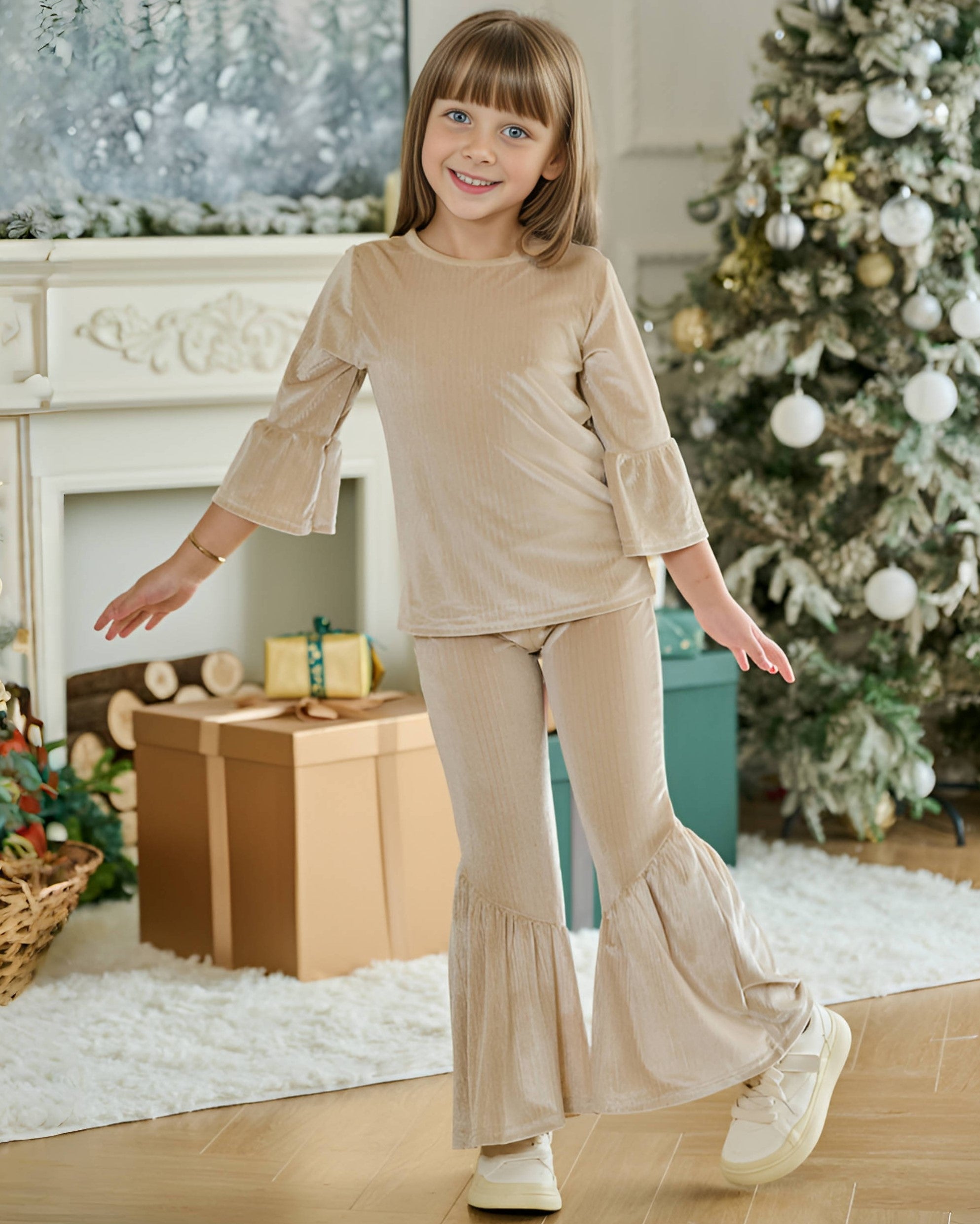 <img src="Ivory-Ribbed-Velvet-Trumpet-Sleeve-Top-Flare-Pants-Set.jpg" alt="Ivory Ribbed Velvet Trumpet Sleeve Top Flare Pants Set" loading="lazy">