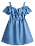 <img src="Blue-Denim-Ruffle-Trim-Off-Shoulder-Shift-Dress.jpg" alt="Blue Denim Ruffle Trim Off Shoulder Shift Dress" loading="lazy">