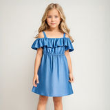 <img src="Blue-Denim-Ruffle-Trim-Off-Shoulder-Shift-Dress.jpg" alt="Blue Denim Ruffle Trim Off Shoulder Shift Dress" loading="lazy">