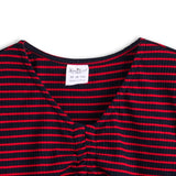 <img src="Red-Navy-Ribbon-Knit-Stripe-Tie-Front-V-Neck-Tee.jpg" alt="Red Navy Ribbon-Knit Stripe Tie-Front V-Neck Tee" loading="lazy">